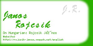 janos rojcsik business card